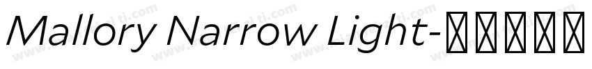 Mallory Narrow Light字体转换